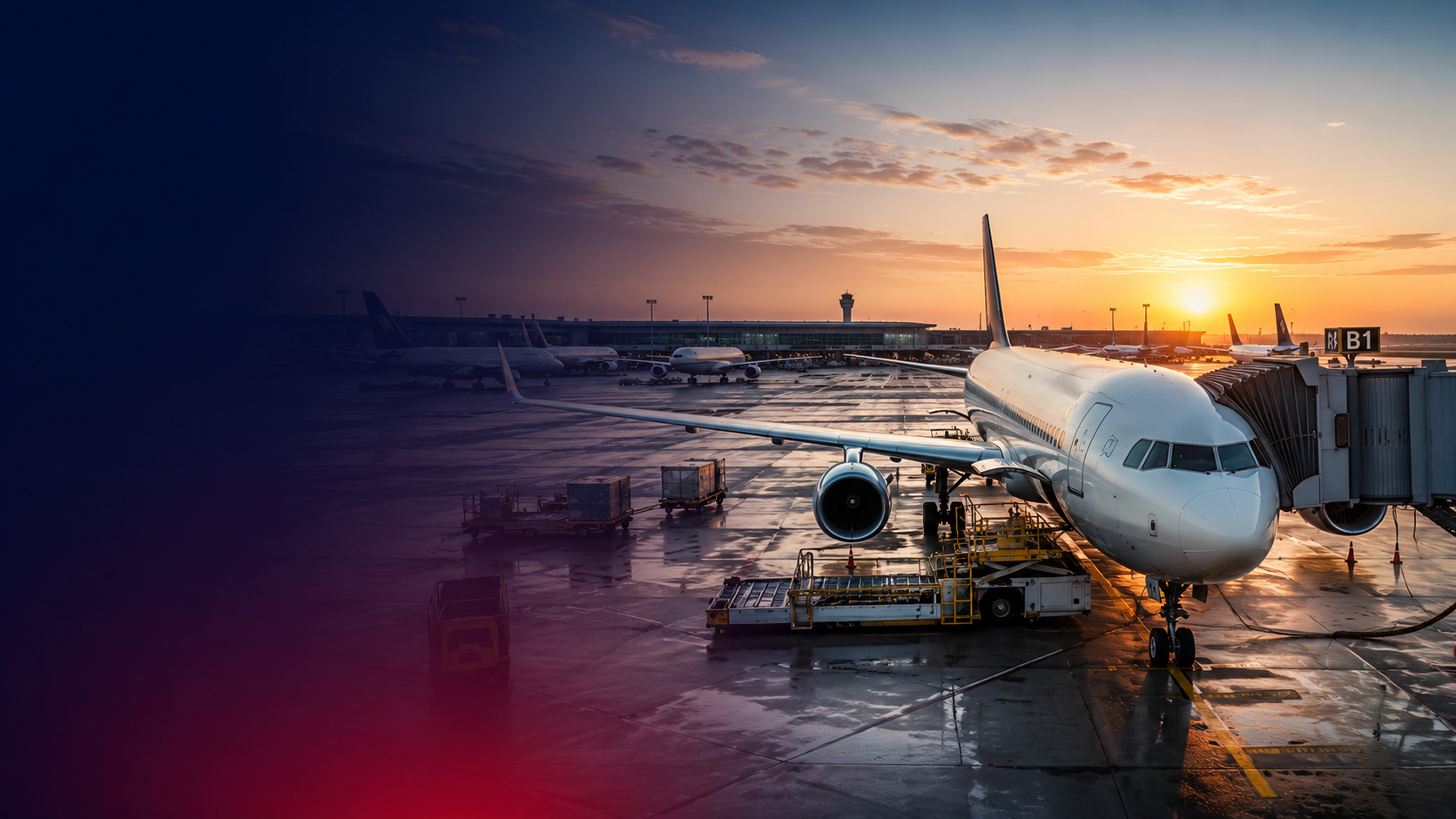 Grondafhandeling op een luchthaven met vrachtverwerking
